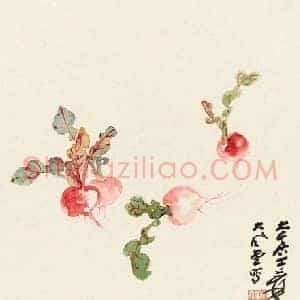 张大千《张大千所画瓜果蔬菜》现代书画作品图片赏析