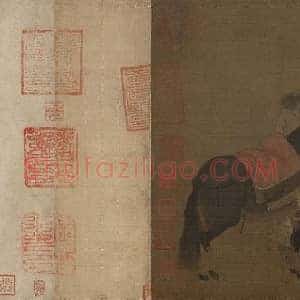 杨子华《杨子华北齐校书图》北齐书画作品图片赏析