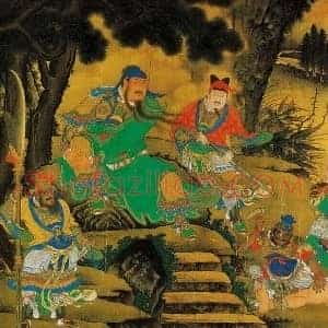 商喜《商喜关羽擒将图》明代书画作品图片赏析