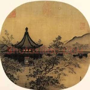 马麟《马麟秉烛夜游图》宋代书画作品图片赏析