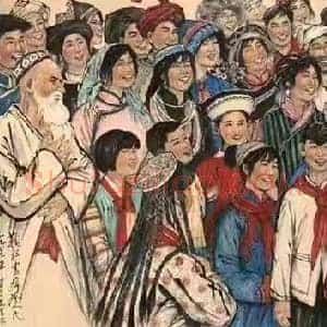 黄胄作品《鞠躬尽瘁为人民》国画作品高清图片赏析