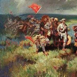 张文源《张文源红军过草地》当代书画作品图片赏析