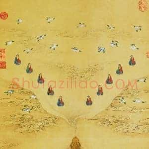 丁观鹏《宝相观音》国画作品高清图片赏析