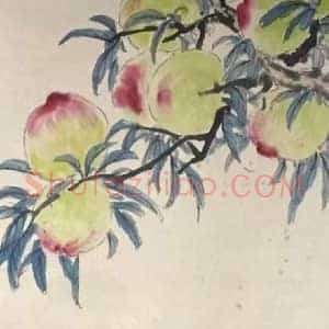 徐悲鸿珍品《麻姑献寿》国画作品高清图片赏析