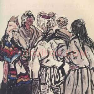 陈丹青《陈丹青西藏速写》当代书画作品图片赏析
