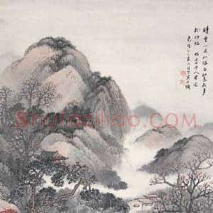 吴石仙《吴石仙山水画》清代书画作品图片赏析