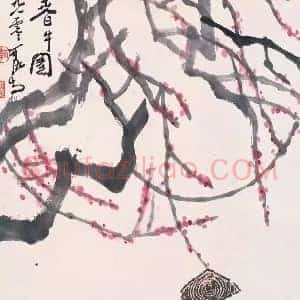 李可染《李可染笔下的春色图》现代书画作品图片赏析
