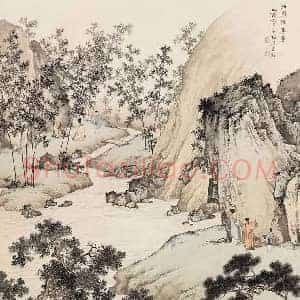 陈少梅《陈少梅唐寅以后第一人》现代书画作品图片赏析