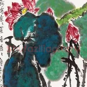 陈大羽《陈大羽荷花》现代书画作品图片赏析