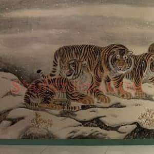张善孖张大千合绘《群虎图》国画作品高清图片赏析