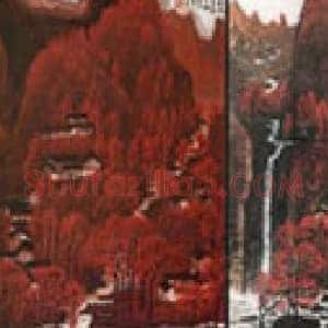 李可染《李可染万山红遍》现代书画作品图片赏析