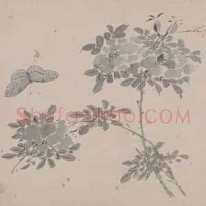 杜大成《花卉草虫图册》国画作品高清图片赏析
