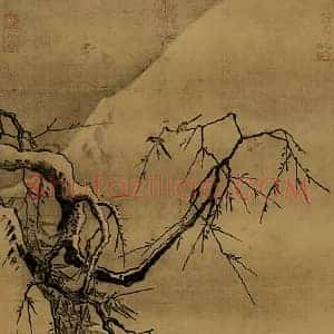 马远《马远雪滩双鹭图》宋代书画作品图片赏析