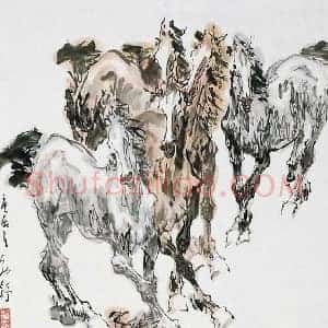 刘勃舒《刘勃舒画马》当代书画作品图片赏析