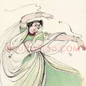 石鲁《石鲁印度舞女》现代书画作品图片赏析