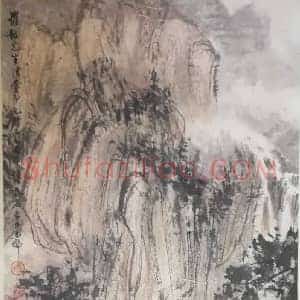 傅抱石《泛舟图》国画作品高清图片赏析