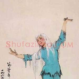 颜梅华《颜梅华文革样板戏人物画》当代书画作品图片赏析