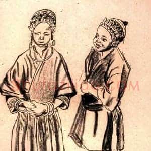叶浅予《叶浅予苗乡速写》现代书画作品图片赏析