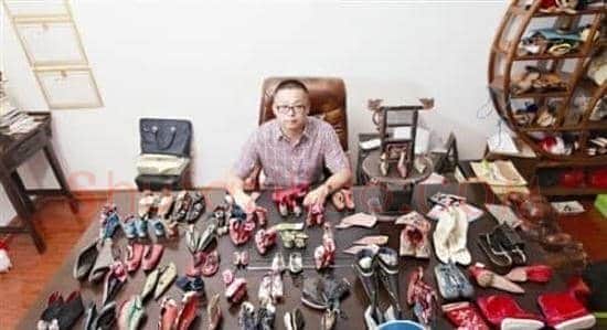 鞋痴9年收藏近千双古董鞋:为鞋奔波被鞋包围