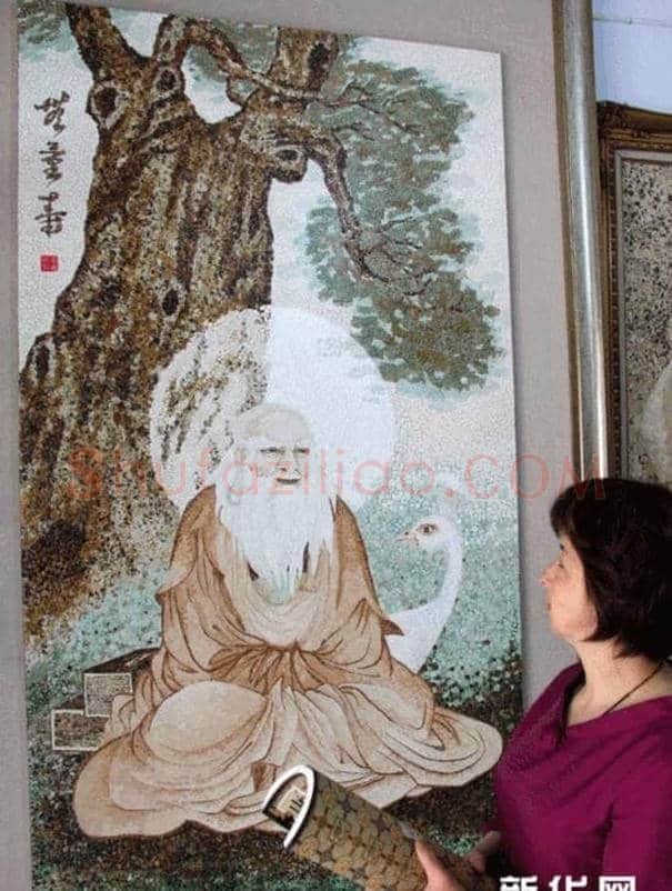 碎蛋壳拼出艺术之美 图