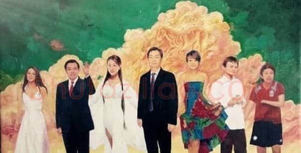 马化腾马英九马苏入选2014马年贺岁油画(图)