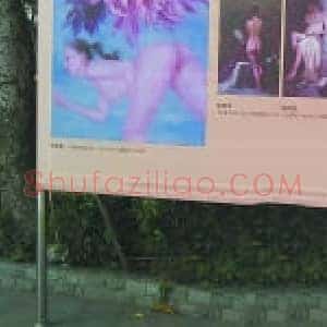 艺术展裸女海报立闹市惹非议